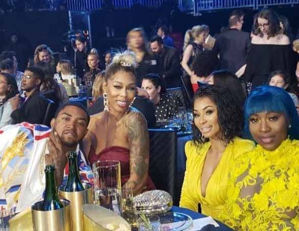 Bambi along with her husband on MTV movie and TV awards 2019.